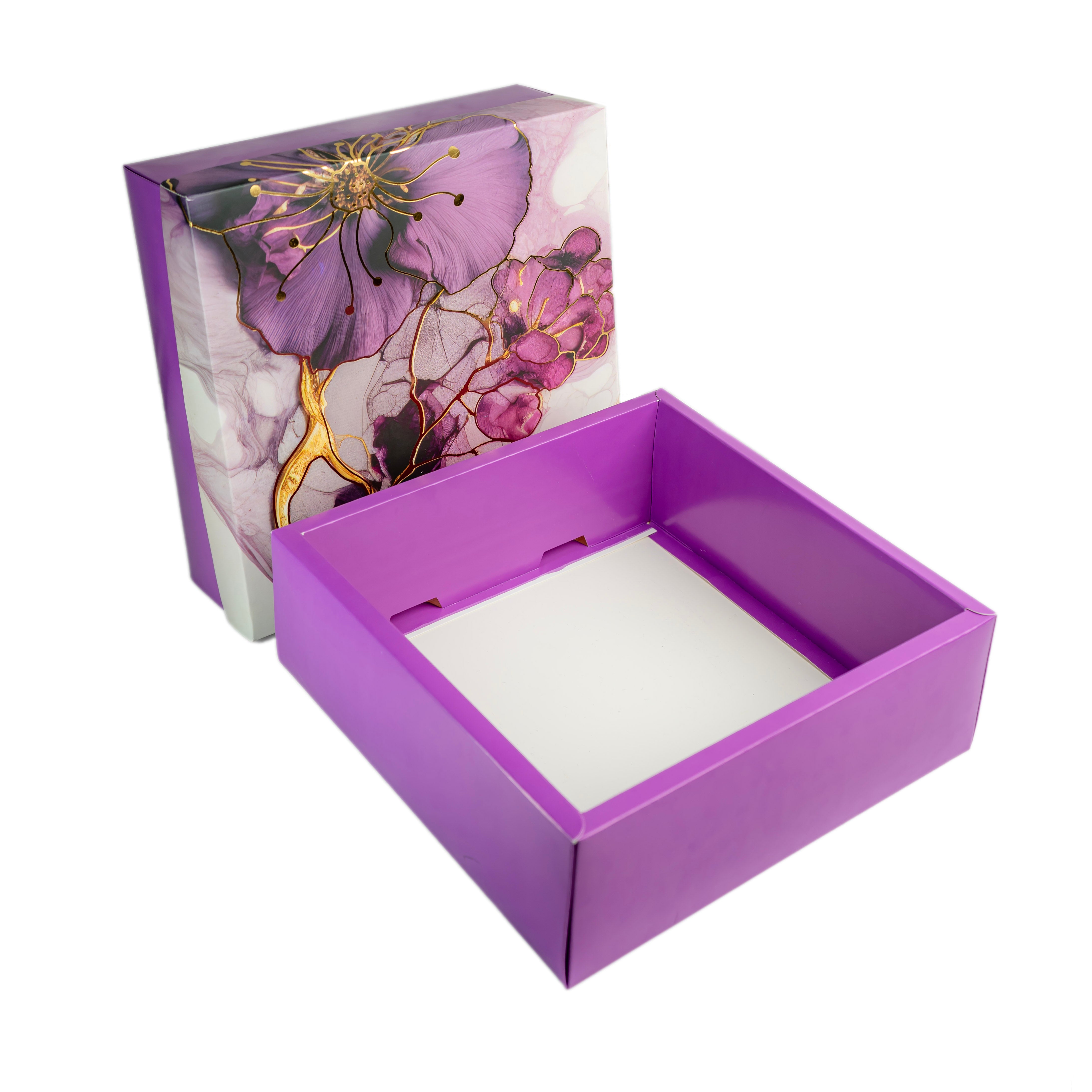 HAMPER BOX WITH TOP LID AND BOTTOM TRAY (10*10*3.75 INCH) (BK-92-P)