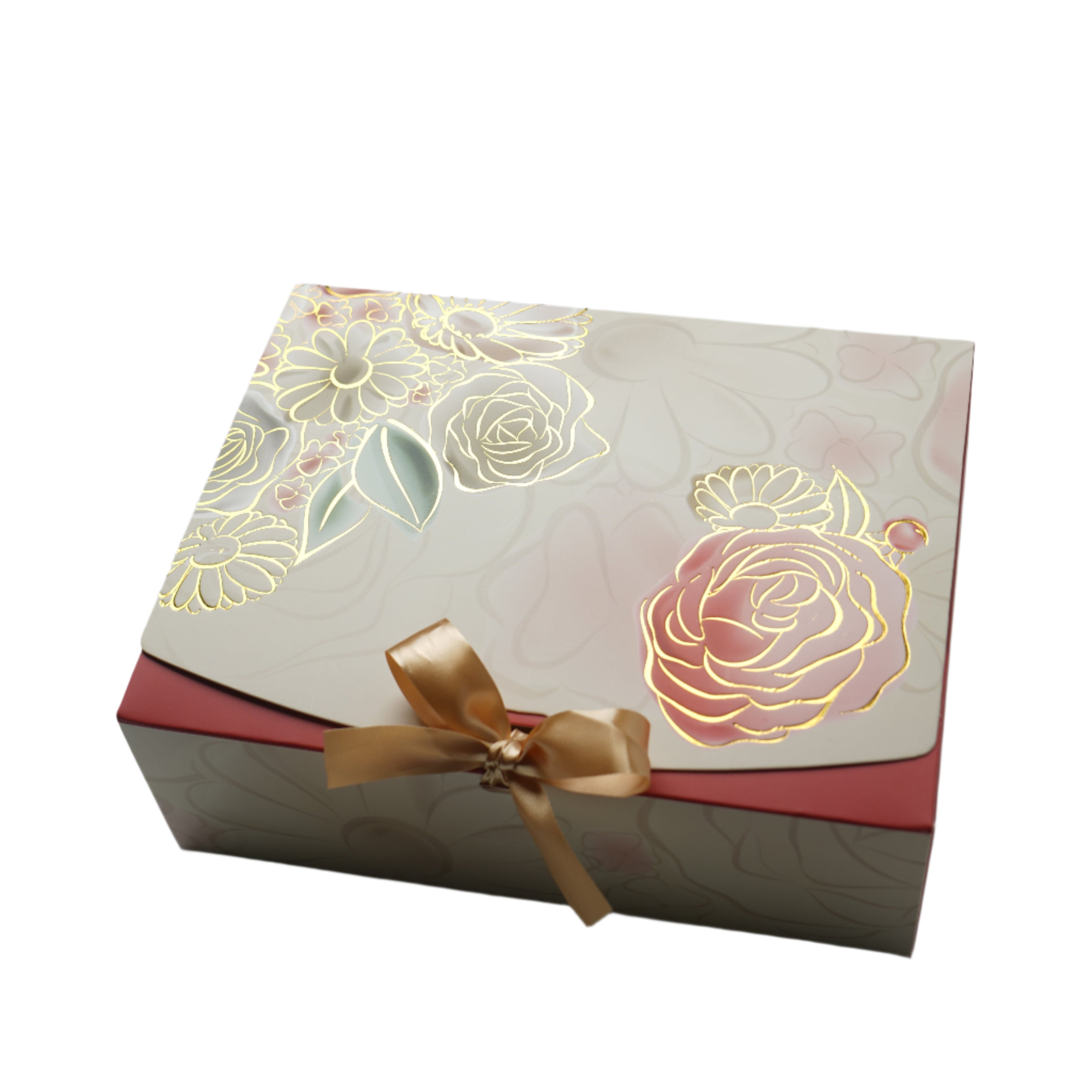 RIBBON HAMPER BOX-CHAMPAGNE MEADOW (9*7*3 INCH) (BK-94 CM)