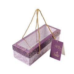 3 Jar Hamper Box With Window And Rope Handle (10*3.5*3 Inch) (BK-99-PL)