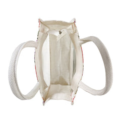 Jute Hamper Bag-Floral Print-8 x 6 x 3 inches (JB-03)