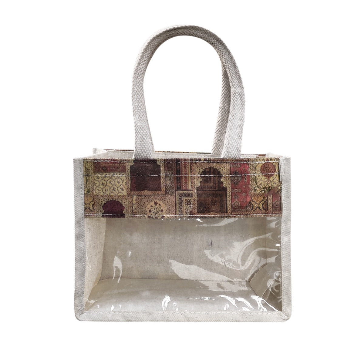 Jute Hamper Bag-Jaipur Print-8 x 6 x 3 inches (JB-03)