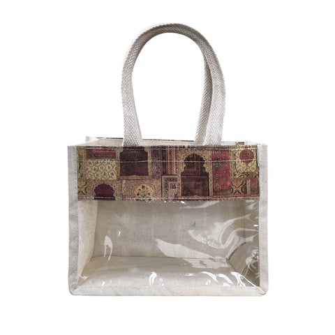 Jute Hamper Bag-Jaipur Print-8 x 6 x 3 inches (JB-03)