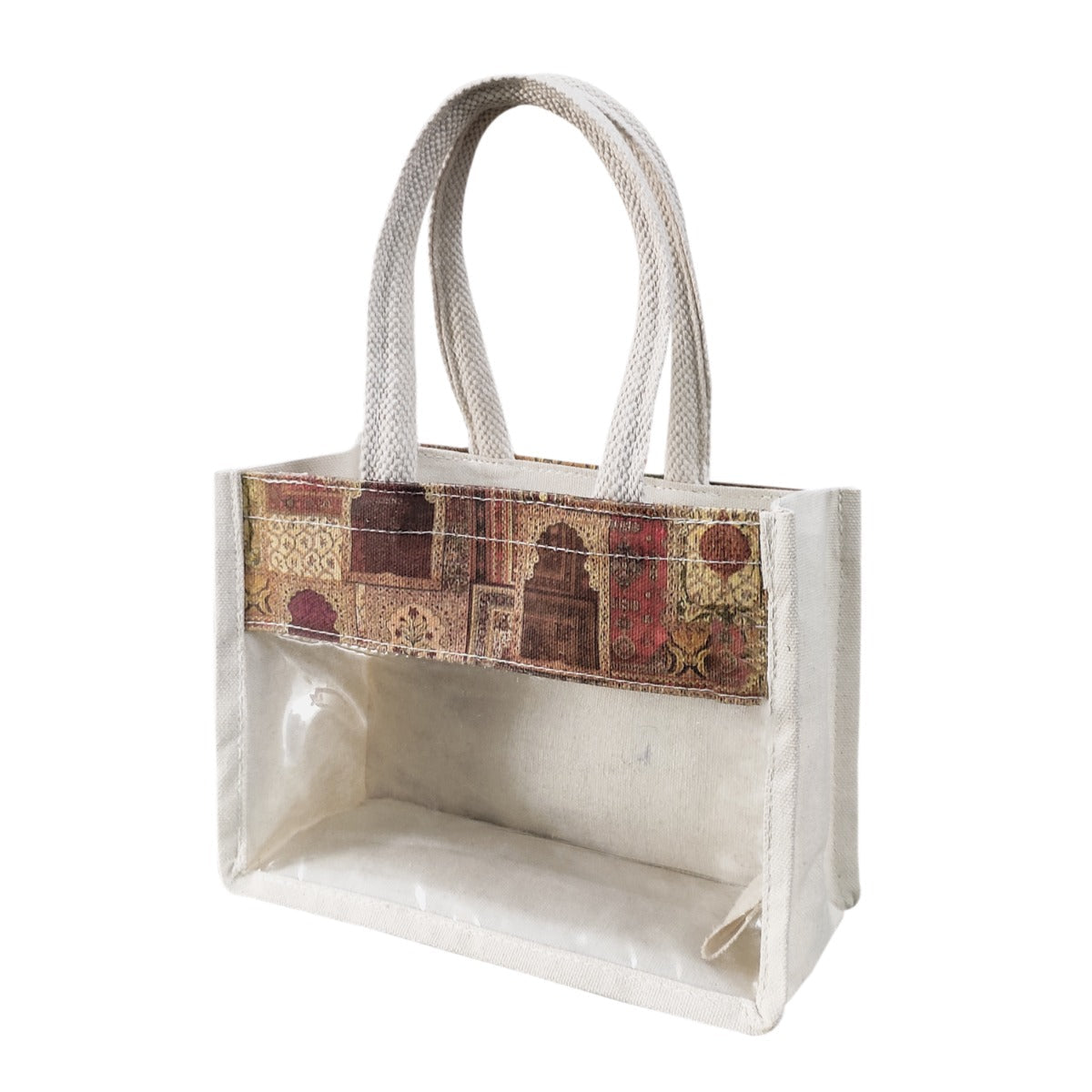 Jute Hamper Bag-Jaipur Print-8 x 6 x 3 inches (JB-03)