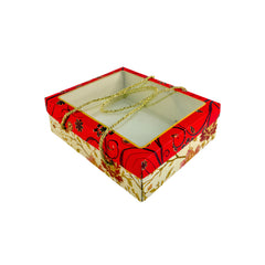FESTIVE HAMPER BOX WITH ROPE HANDLE – MAJESTIC MARIGOLD DESIGN (7*9*3 INCH) (BK-30 RP-MM)