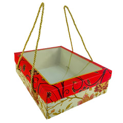 FESTIVE HAMPER BOX WITH ROPE HANDLE – MAJESTIC MARIGOLD DESIGN (7*9*3 INCH) (BK-30 RP-MM)