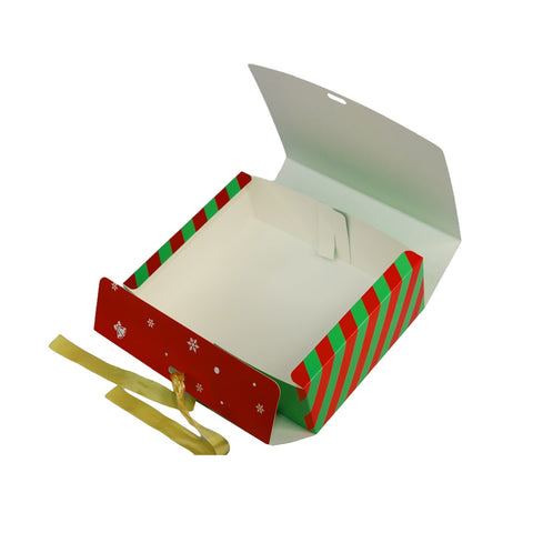 CHRISTMAS RIBBON HAMPER BOX (9*7*3 INCH) (BK-94 SG)