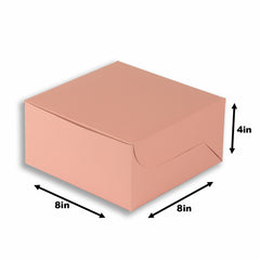 Peach Half Kg Cake Box 8*8*4 Inch (BK-1-PD2)