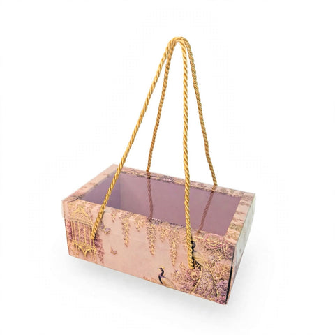2 Jar Hamper Box With transparent lid And Rope Handle (6.5*3.5*3 Inch) (BK-104-EW-DL)
