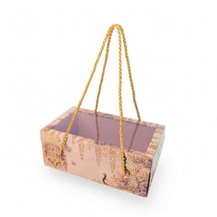 2 Jar Hamper Box With transparent lid And Rope Handle (6.5*3.5*3 Inch) (BK-104-EW-DL)