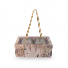 2 Jar Hamper Box With transparent lid And Rope Handle (6.5*3.5*3 Inch) (BK-104-EW-DL)