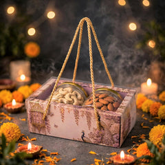 2 Jar Hamper Box With transparent lid And Rope Handle (6.5*3.5*3 Inch) (BK-104-EW-DL)