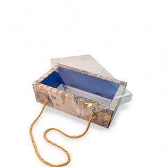 2 Jar Hamper Box With transparent lid And Rope Handle (6.5*3.5*3 Inch) (BK-104-EW-PB)