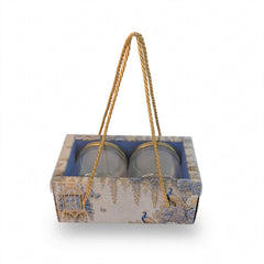 2 Jar Hamper Box With transparent lid And Rope Handle (6.5*3.5*3 Inch) (BK-104-EW-PB)