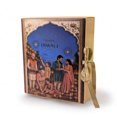Diwali Book Style Ribbon Gift Box (10*8*3.25 Inch) (BK-105)