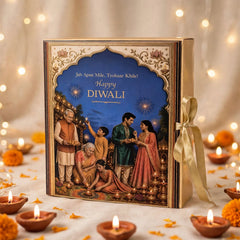 Diwali Book Style Ribbon Gift Box (10*8*3.25 Inch) (BK-105)