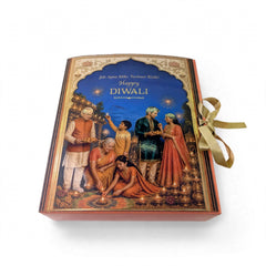 Diwali Book Style Ribbon Gift Box (10*8*3.25 Inch) (BK-105)