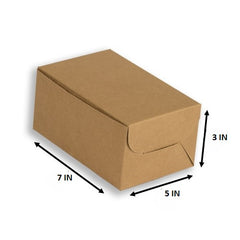 Brown Kraft 3 Pc Pastry Box (7*5*3 Inch) (BK-16 B)
