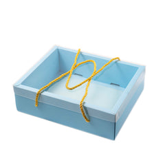 Hamper Box With Top PVC Transparent Lid And Bottom Tray With Rope Handle (9*7*3 Inch) (BK-30 LD)