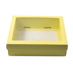 Hamper Box With Top Window Lid And Bottom Tray (9*7*3 Inch) (BK-30 TB)