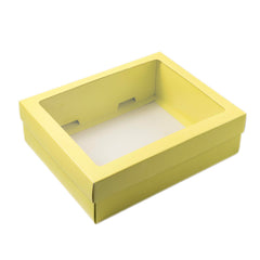 Hamper Box With Top Window Lid And Bottom Tray (9*7*3 Inch) (BK-30 TB)