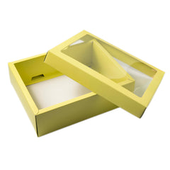 Hamper Box With Top Window Lid And Bottom Tray (9*7*3 Inch) (BK-30 TB)