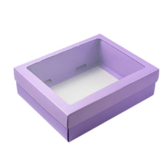 Hamper Box With Top Window Lid And Bottom Tray (9*7*3 Inch) (BK-30 TB)