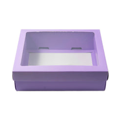 Hamper Box With Top Window Lid And Bottom Tray (9*7*3 Inch) (BK-30 TB)