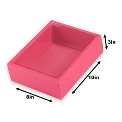 Hamper Box With Transparent Lid Inner Size: 7*9*3 Inch Outer Size: 10*8*3 Inch (BK-30)