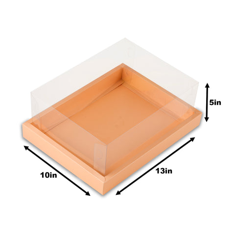 Full Display Hamper Box With PVC Lid and Bottom Tray (9*12*5 Inch) (BK-47)