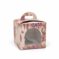 1 Jar Box With Window And Handle- Dusty Lilac(3.5*3.5*3.5 Inch) (BK-51-EW-DL)