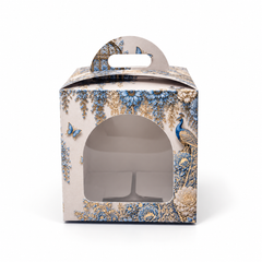 1 Jar Box With Window And Handle- Powder Blue (3.5*3.5*3.5 Inch) (BK-51-EW-PB)