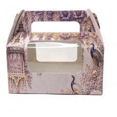 2 Jar Box With Window And Handle- Dusty Lilac(7*3.5*3.5 Inch) (BK-52-EW-DL)