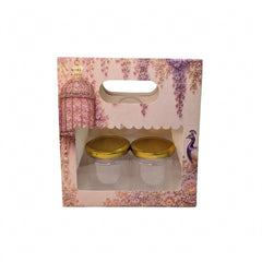 2 Jar Bag With Window and Handle (8 x 7.5 x 3.5 Inch) BK-58-EW-DL