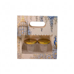 2 Jar Bag With Window and Handle (8 x 7.5 x 3.5 Inch) BK-58-EW-PB