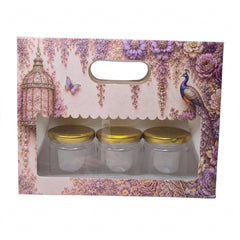 3 Jar Bag With Window and Handle (10.5 x 8 x 3.5 Inch) BK-58-EW-DL