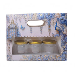 3 Jar Bag With Window and Handle (10.5 x 8 x 3.5 Inch) BK-58-EW-PB
