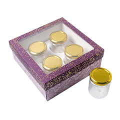 Hamper Box With Top Window Lid And Bottom Tray (8*8*3.75 Inch) (BK-91-PL)