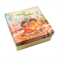 HAMPER BOX WITH TOP LID AND BOTTOM TRAY (8*8*3.75 INCH) (BK-91-RB-CHROME)