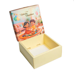 HAMPER BOX WITH TOP LID AND BOTTOM TRAY (8*8*3.75 INCH) (BK-91-RB-CHROME)