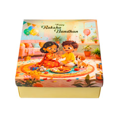 HAMPER BOX WITH TOP LID AND BOTTOM TRAY (8*8*3.75 INCH) (BK-91-RB-CHROME)