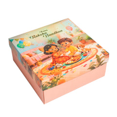 HAMPER BOX WITH TOP LID AND BOTTOM TRAY (8*8*3.75 INCH) (BK-91-RB-PEACH)