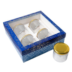 Hamper Box With Top Window Lid And Bottom Tray (10*10*3.75 Inch) (BK-92-DB)
