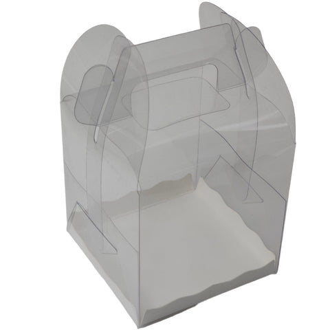 Clear Transparent PVC Gift Box With Handle 4*4*4 Inch (BK-93)