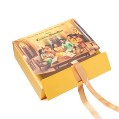 RIBBON HAMPER BOX-RAKSHA BANDHAN DESIGN (7.5*6*2 INCH) (BK-95-RB-CHROME)