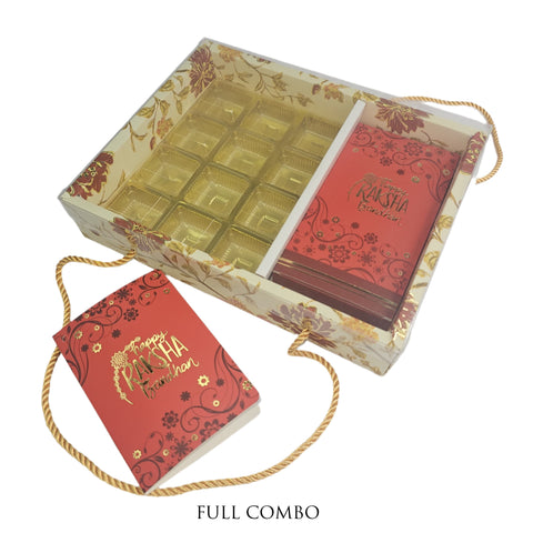 FESTIVE HAMPER BOX WITH TRANSPARENT LID AND ROPE HANDLE – MAJESTIC MARIGOLD DESIGN (9.25*7.5*2 INCH) (BK-97-MM)