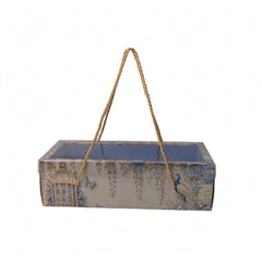 3 Jar Hamper Box With transparent lid And Rope Handle (10*3.5*3 Inch) (BK-99-EW-PB)