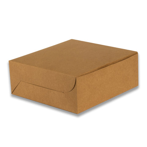 Brown Kraft One Kg Cake Box 10*10*4 Inch (BK-2-BNW)