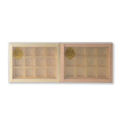 12 Cavity Chocolate Box With Golden Tray And Translucent PVC Sleeves (19*14.4*3 Cm) (CK-3)