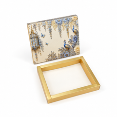 6 Cavity Chocolate Box In Enchanted Wisteria Peacock Design-Powder Blue(14*9.5*3 CM) (CK-1-EW-Powder Blue)