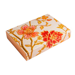 6 CAVITY SLIDER CHOCOLATE BOX WITH PRINTED SLEEVES AND GOLDEN TRAY (14*9.5*3 CM) (CK-1-MM)